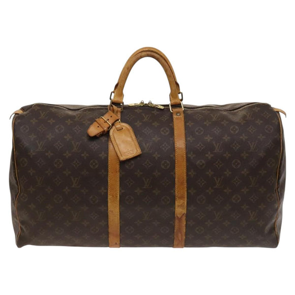 LOUIS VUITTON Monogram Keepall 60 Boston Bag M41422 LV Auth 123386