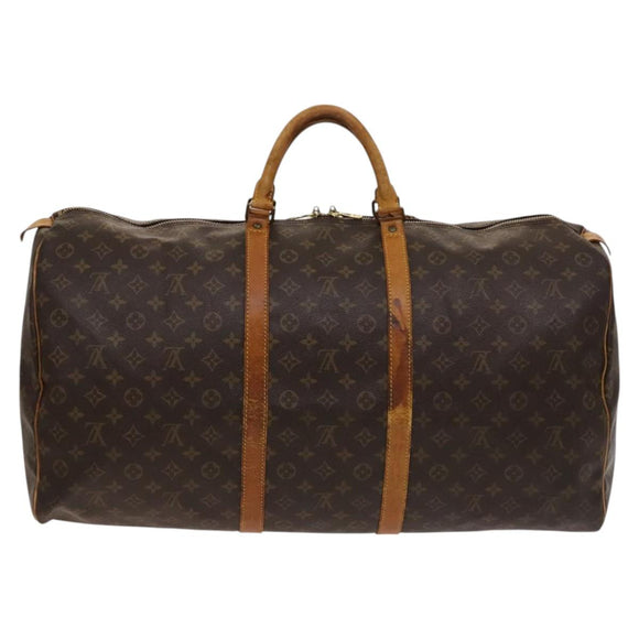 LOUIS VUITTON Monogram Keepall 60 Boston Bag M41422 LV Auth 123386