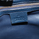 GUCCI Shoulder Bag Leather Blue Gold 338985 Auth 123404-18