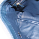 GUCCI Shoulder Bag Leather Blue Gold 338985 Auth 123404-20