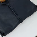 GUCCI Shoulder Bag Leather Blue Gold 338985 Auth 123404-6