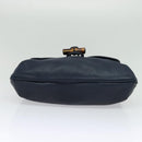 GUCCI Shoulder Bag Leather Blue Gold 338985 Auth 123404-5