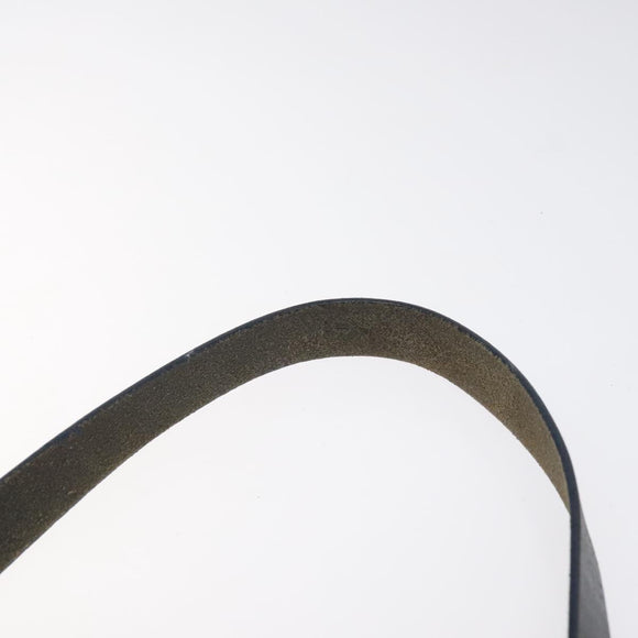 FENDI Zucchino Canvas Shoulder Bag Navy Silver Auth 123405