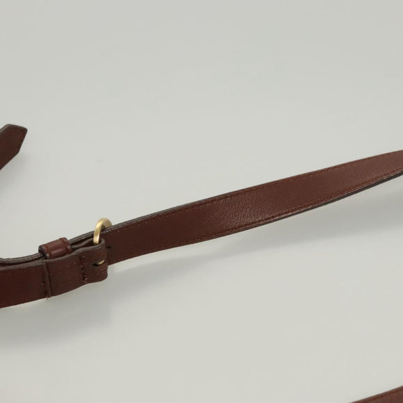 BALLY Hand Bag Leather 2way Brown Gold Auth 123408