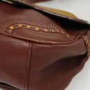 BALLY Hand Bag Leather 2way Brown Gold Auth 123408-10