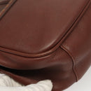 BALLY Hand Bag Leather 2way Brown Gold Auth 123408-16