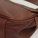 BALLY Hand Bag Leather 2way Brown Gold Auth 123408-17