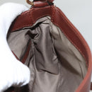 BALLY Hand Bag Leather 2way Brown Gold Auth 123408-23