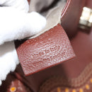 BALLY Hand Bag Leather 2way Brown Gold Auth 123408-12