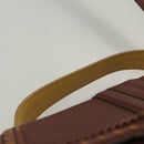 BALLY Hand Bag Leather 2way Brown Gold Auth 123408-8