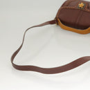 BALLY Hand Bag Leather 2way Brown Gold Auth 123408-9