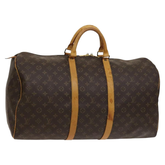 LOUIS VUITTON Monogram Keepall 55 Boston Bag M41424 LV Auth 123412