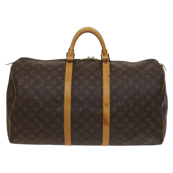 LOUIS VUITTON Monogram Keepall 55 Boston Bag M41424 LV Auth 123412