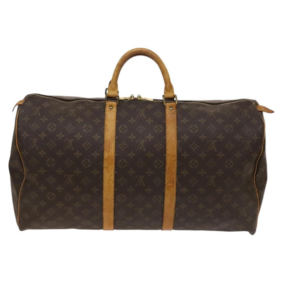 LOUIS VUITTON Monogram Keepall 55 Boston Bag M41424 LV Auth 123412