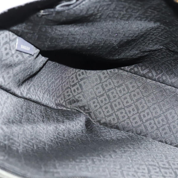 BALLY Shoulder Bag Leather Black Gold Auth 123425