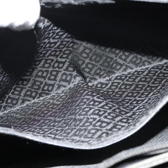 BALLY Shoulder Bag Leather Black Gold Auth 123425