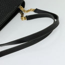 BALLY Shoulder Bag Leather Black Gold Auth 123425-7