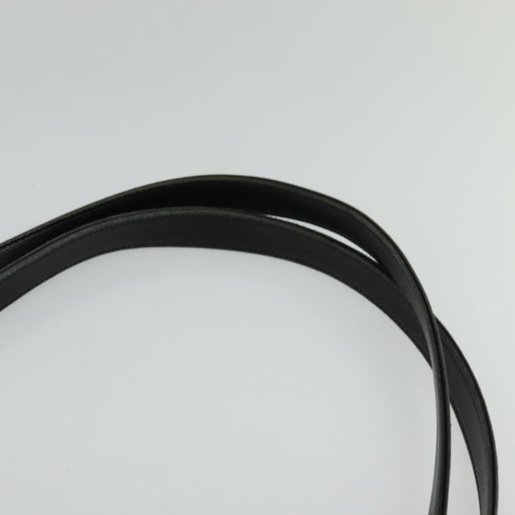 BALLY Shoulder Bag Leather Black Gold Auth 123425