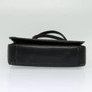 BALLY Shoulder Bag Leather Black Gold Auth 123425-5