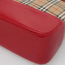 BURBERRY Nova Check Shoulder Bag Canvas Beige Gold Auth 123426-9