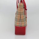 BURBERRY Nova Check Shoulder Bag Canvas Beige Gold Auth 123426-3