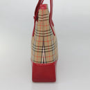 BURBERRY Nova Check Shoulder Bag Canvas Beige Gold Auth 123426-4