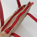 BURBERRY Nova Check Shoulder Bag Canvas Beige Gold Auth 123426-6