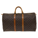 LOUIS VUITTON Monogram Keepall 55 Boston Bag M41424 LV Auth 123436-2