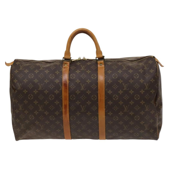 LOUIS VUITTON Monogram Keepall 55 Boston Bag M41424 LV Auth 123436