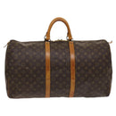 LOUIS VUITTON Monogram Keepall 55 Boston Bag M41424 LV Auth 123436-3