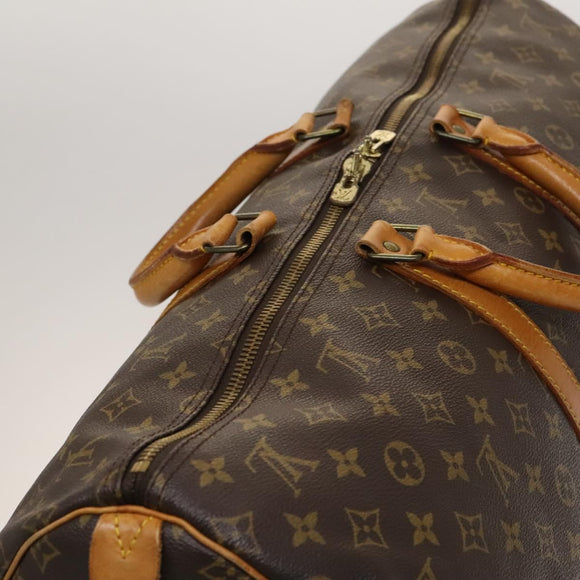 LOUIS VUITTON Monogram Keepall 55 Boston Bag M41424 LV Auth 123436