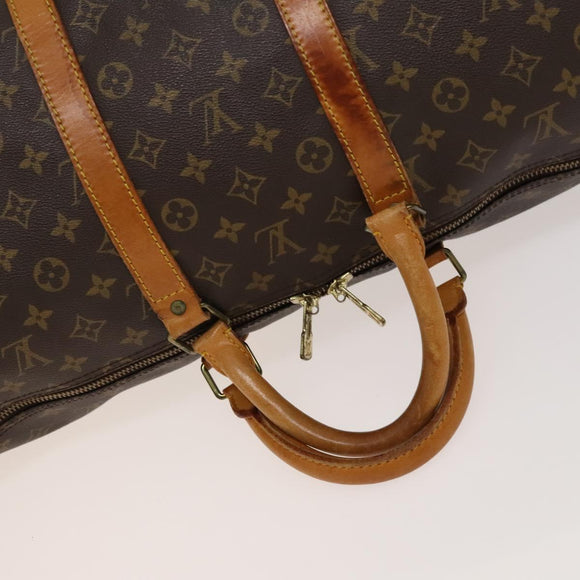LOUIS VUITTON Monogram Keepall 55 Boston Bag M41424 LV Auth 123436