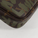 LOUIS VUITTON Graffiti Pochette Accessoires Pouch Khaki M92191 Auth 123438V-16