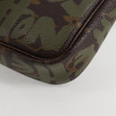 LOUIS VUITTON Graffiti Pochette Accessoires Pouch Khaki M92191 Auth 123438V-17