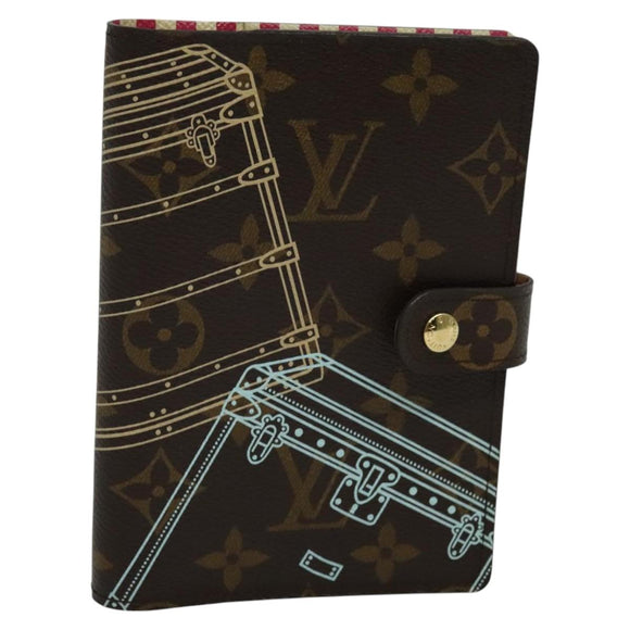 LOUIS VUITTON Monogram Trunk Agenda PM Day Planner Cover R20031 LV Auth 123439