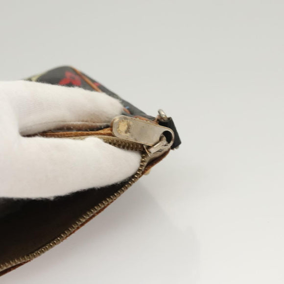 LOUIS VUITTON Monogram Multicolor Pochette Accessoires Black M92648 Auth 123447