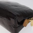 LOUIS VUITTON Monogram Vernis Pochette Cosmetic PM Amarante M91495 Auth 123448-15