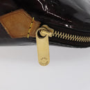 LOUIS VUITTON Monogram Vernis Pochette Cosmetic PM Amarante M91495 Auth 123448-8