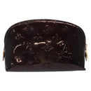 LOUIS VUITTON Monogram Vernis Pochette Cosmetic PM Amarante M91495 Auth 123448-2