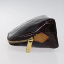 LOUIS VUITTON Monogram Vernis Pochette Cosmetic PM Amarante M91495 Auth 123448-4