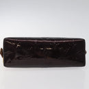 LOUIS VUITTON Monogram Vernis Pochette Cosmetic PM Amarante M91495 Auth 123448-6