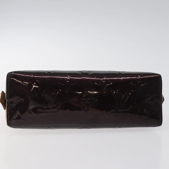 LOUIS VUITTON Monogram Vernis Pochette Cosmetic PM Amarante M91495 Auth 123448