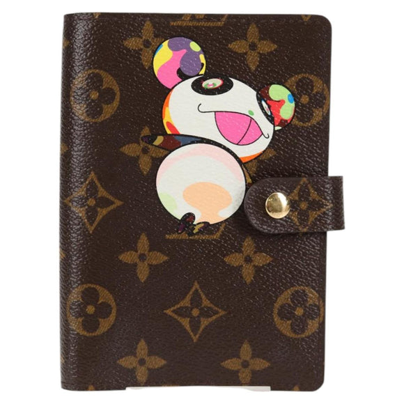 LOUIS VUITTON Monogram Panda Agenda PM Day Planner Cover R20011 LV Auth 123452AV