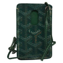GOYARD Herringbone Pass Case PVC Leather Green Auth 123464-1