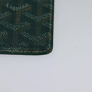 GOYARD Herringbone Pass Case PVC Leather Green Auth 123464-14