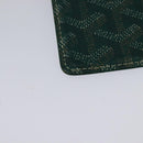 GOYARD Herringbone Pass Case PVC Leather Green Auth 123464-15