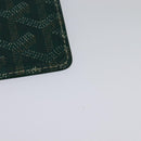 GOYARD Herringbone Pass Case PVC Leather Green Auth 123464-16