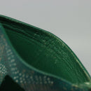 GOYARD Herringbone Pass Case PVC Leather Green Auth 123464-10
