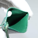 GOYARD Herringbone Pass Case PVC Leather Green Auth 123464-17