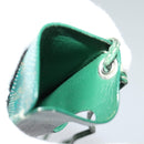 GOYARD Herringbone Pass Case PVC Leather Green Auth 123464-18